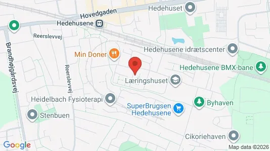 Lejligheder til leje i Hedehusene - kort over placeringen