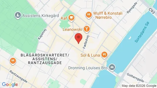 Lejligheder til leje i Nørrebro - kort over placeringen