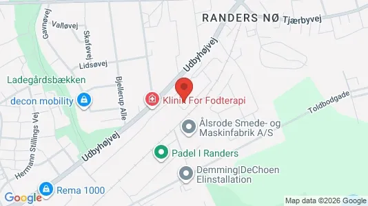 Lejligheder til leje i Randers NØ - kort over placeringen