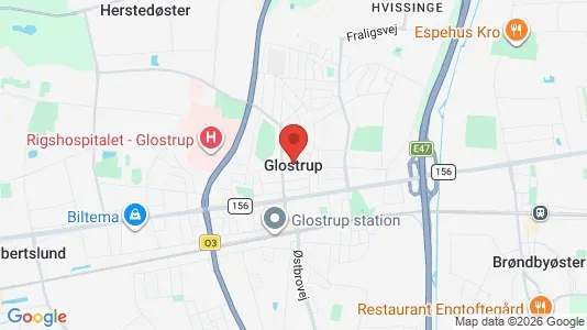 Huse til leje i Glostrup - kort over placeringen