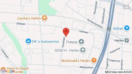 Lejligheder til leje i Herlev - kort over placeringen