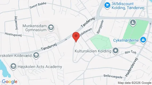 Lejligheder til leje i Kolding - kort over placeringen
