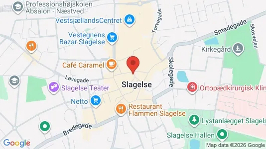 Lejligheder til leje i Slagelse - kort over placeringen