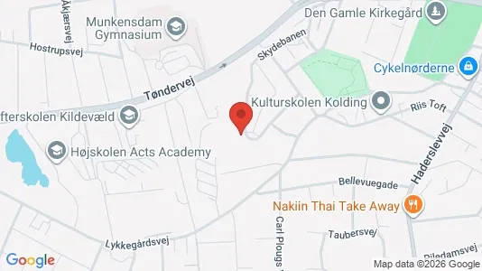 Lejligheder til leje i Kolding - kort over placeringen