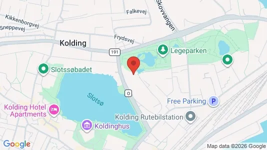 Lejligheder til leje i Kolding - kort over placeringen