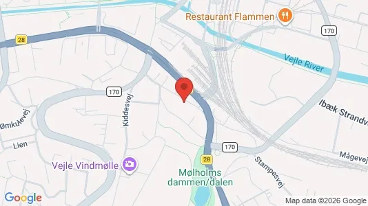 Lejligheder til leje i Vejle Centrum - kort over placeringen