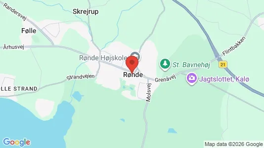 Huse til leje i Rønde - kort over placeringen
