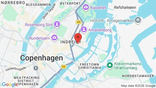 Lejligheder til leje i København K - kort over placeringen