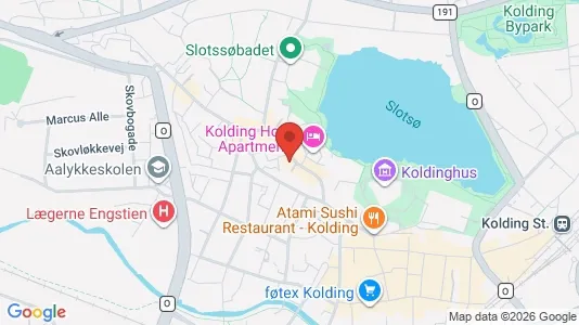 Lejligheder til leje i Kolding - kort over placeringen