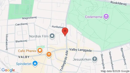 Lejligheder til leje i Valby - kort over placeringen