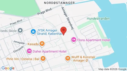 Lejligheder til leje i København S - kort over placeringen
