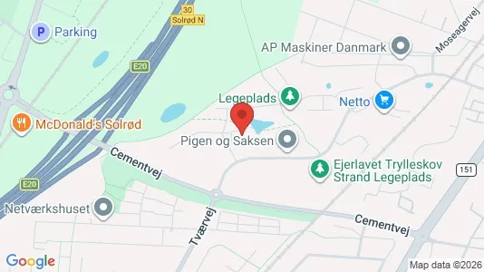 Lejligheder til leje i Solrød Strand - kort over placeringen