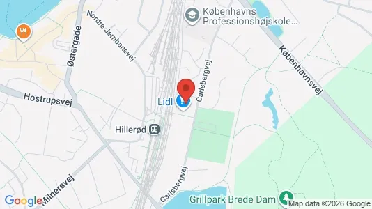 Lejligheder til leje i Hillerød - kort over placeringen