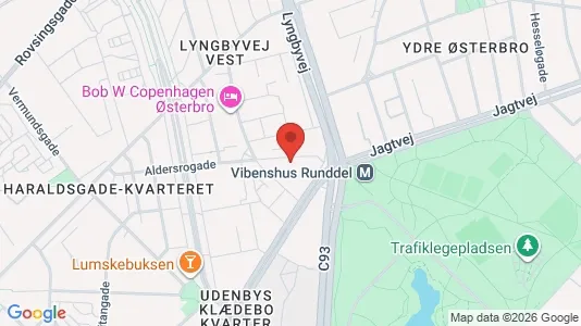 Lejligheder til leje i Østerbro - kort over placeringen