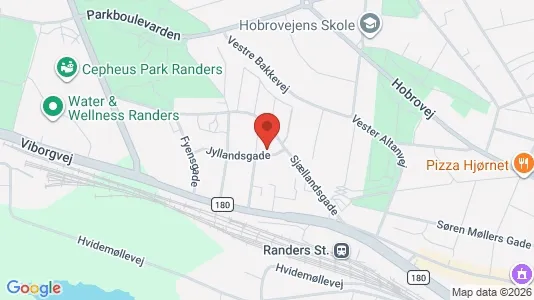 Lejligheder til leje i Randers C - kort over placeringen