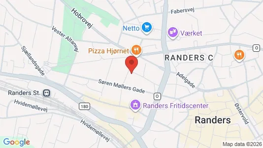 Lejligheder til leje i Randers C - kort over placeringen