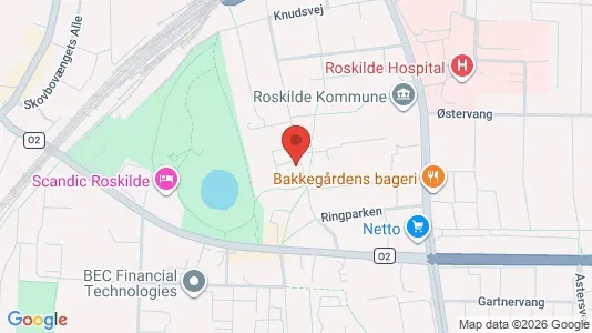 Lejligheder til leje i Roskilde - kort over placeringen