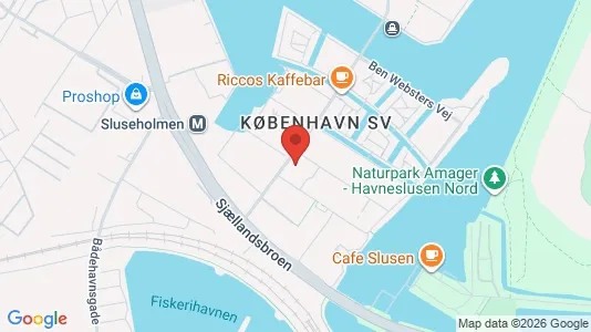 Lejligheder til leje i København SV - kort over placeringen
