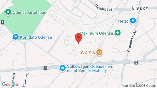 Lejligheder til leje i Odense V - kort over placeringen