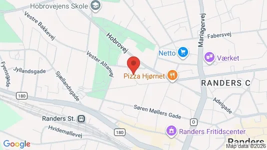 Lejligheder til leje i Randers C - kort over placeringen