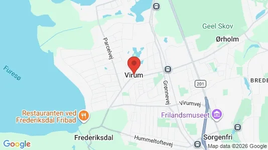 Huse til leje i Virum - kort over placeringen