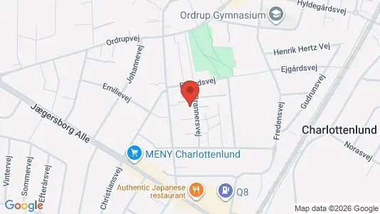 Lejligheder til leje i Charlottenlund - kort over placeringen