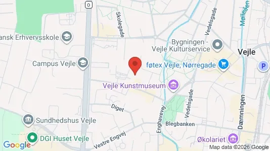 Lejligheder til leje i Vejle Centrum - kort over placeringen
