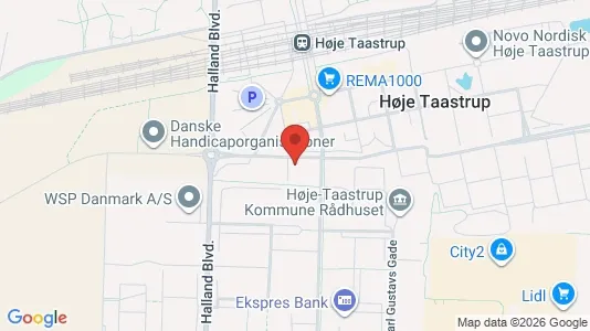 Lejligheder til leje i Taastrup - kort over placeringen