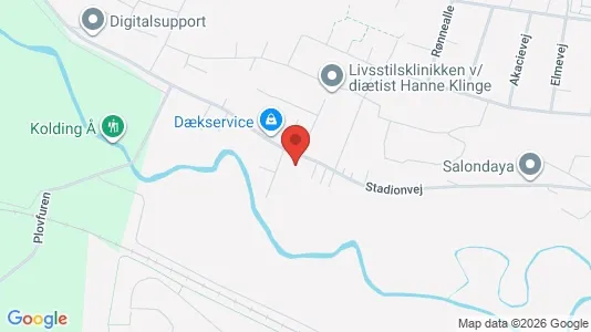 Lejligheder til leje i Kolding - kort over placeringen