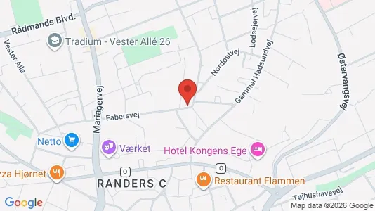 Lejligheder til leje i Randers C - kort over placeringen