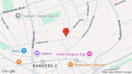Lejligheder til leje i Randers C - kort over placeringen