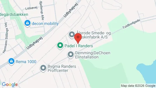 Lejligheder til leje i Randers NØ - kort over placeringen
