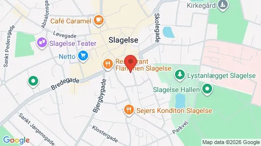 Lejligheder til leje i Slagelse - kort over placeringen