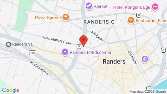 Lejligheder til leje i Randers C - kort over placeringen