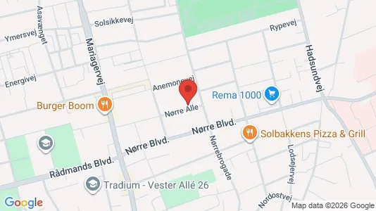 Lejligheder til leje i Randers NØ - kort over placeringen